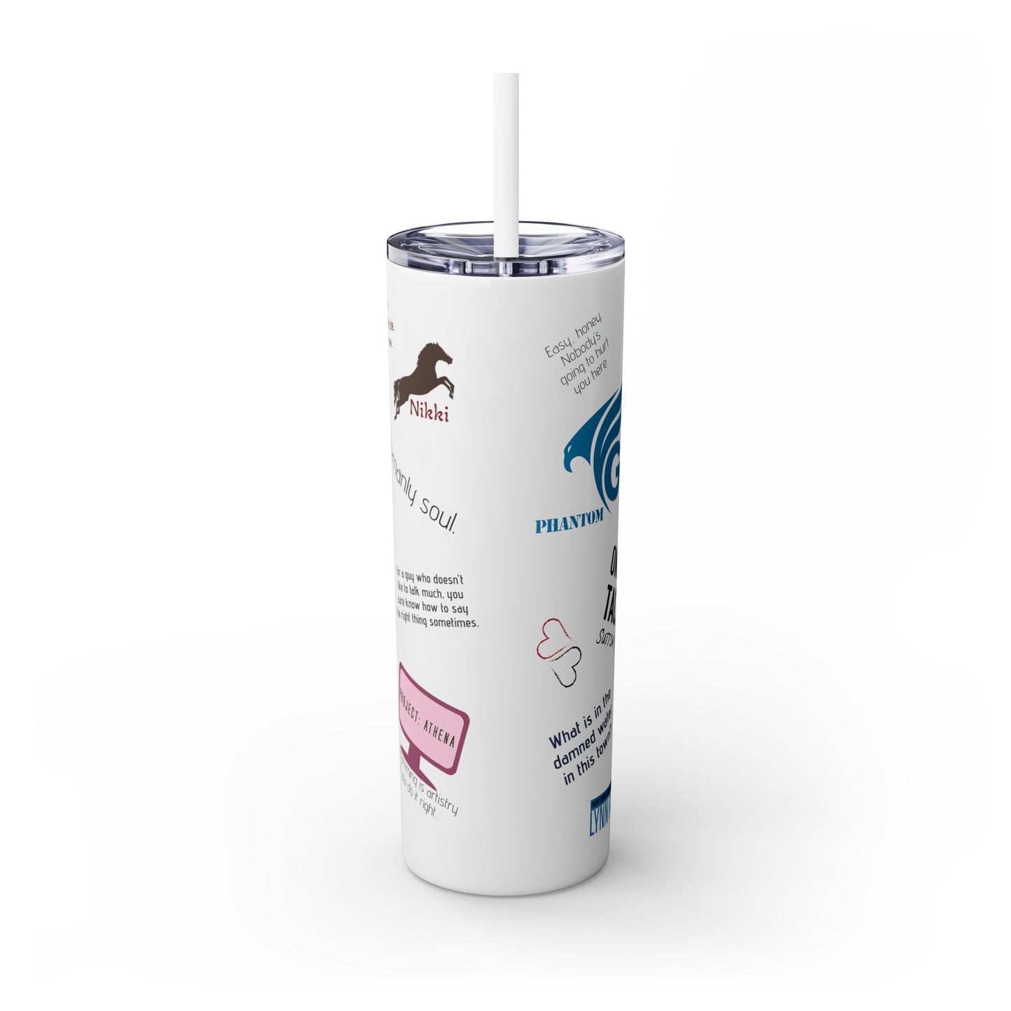 SETH Skinny Tumbler with Straw, 20oz