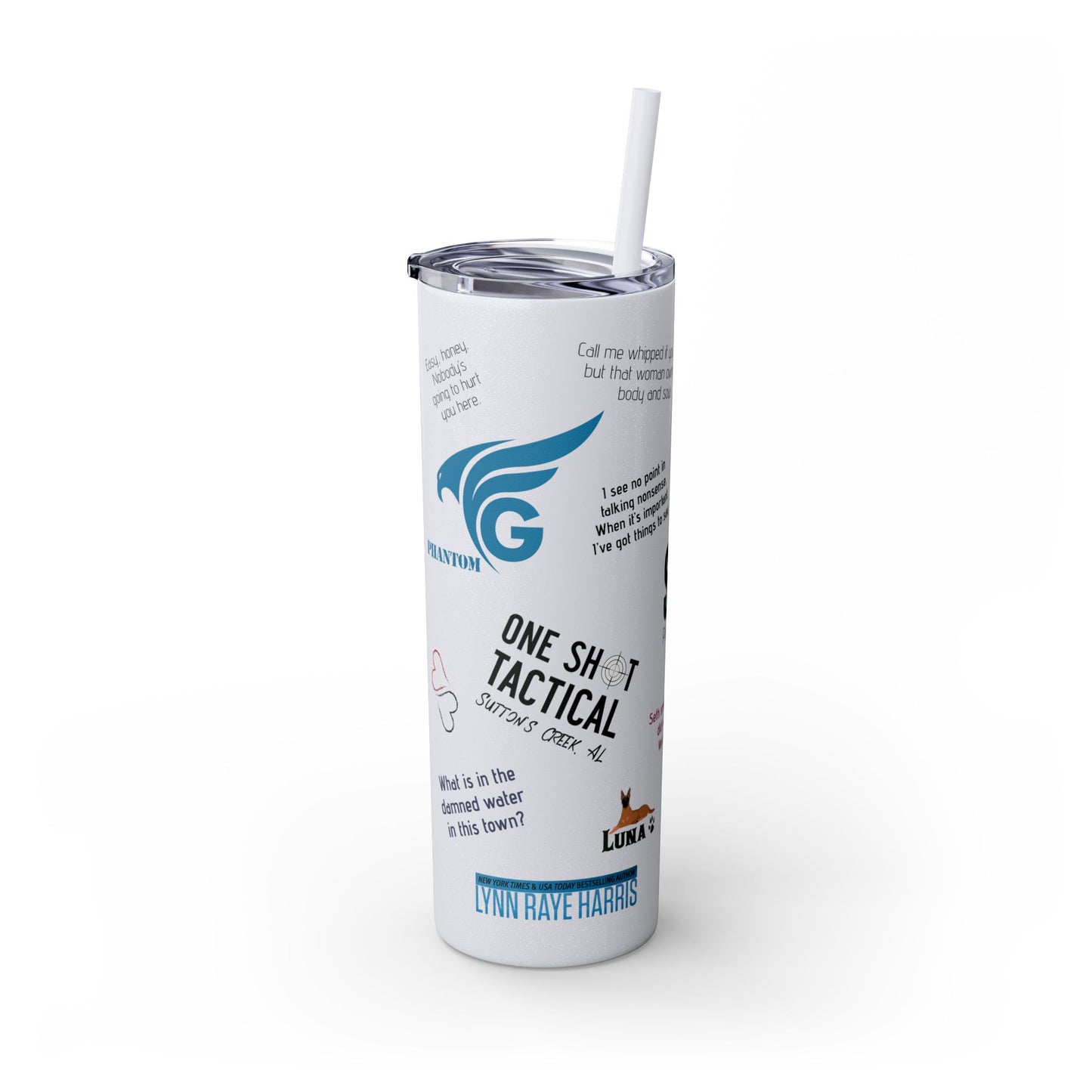 SETH Skinny Tumbler with Straw, 20oz