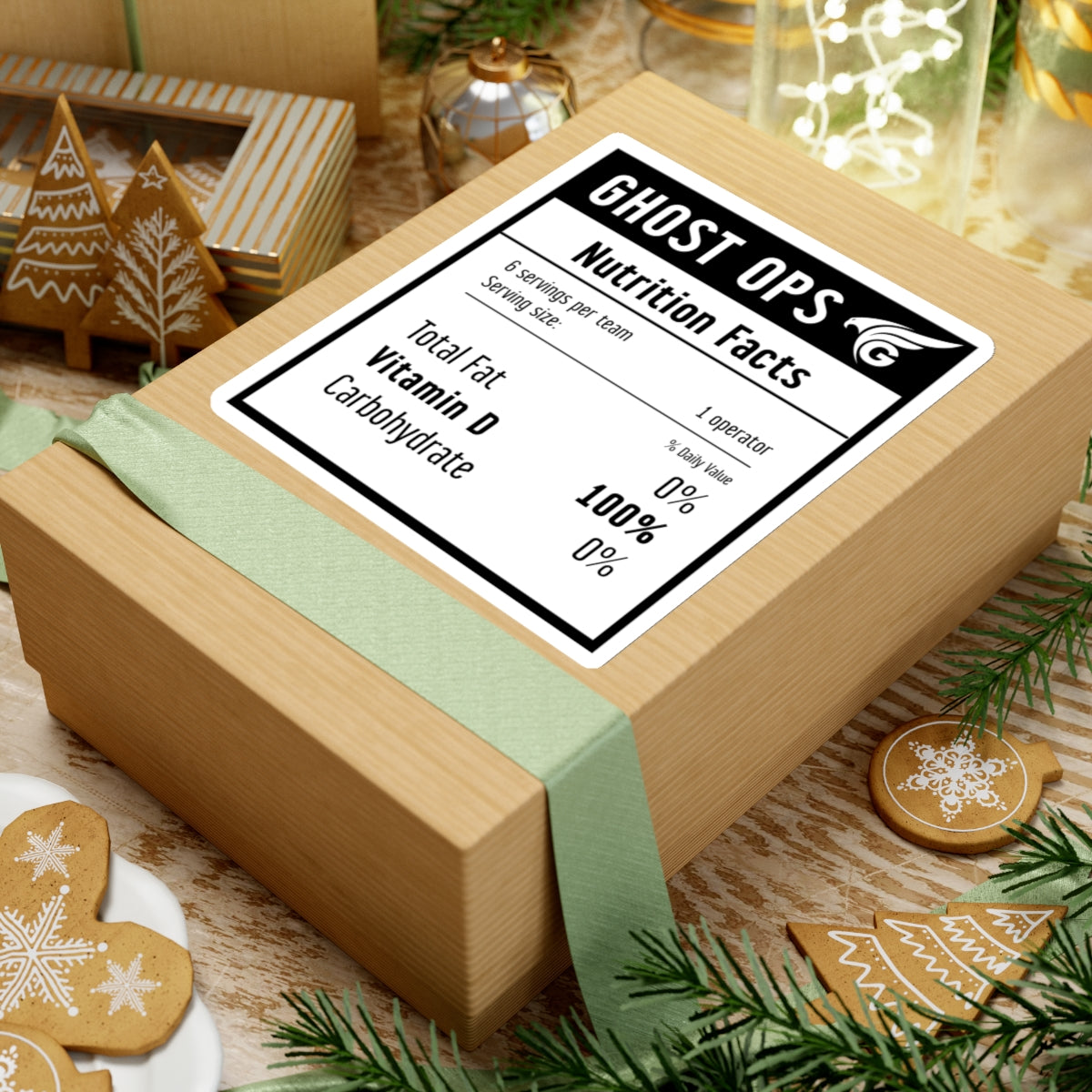 Ghost Ops Nutrition Facts Sticker