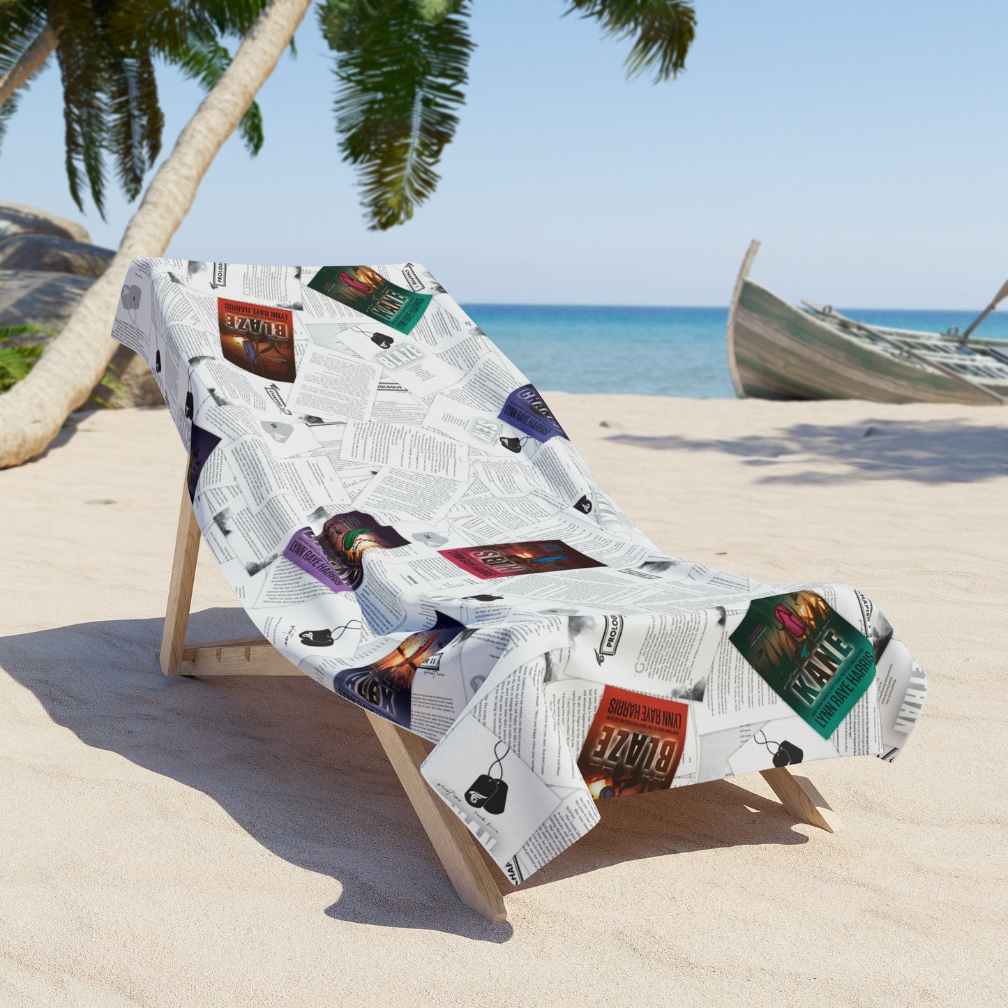 Ghost Ops Book Pages Beach Towel
