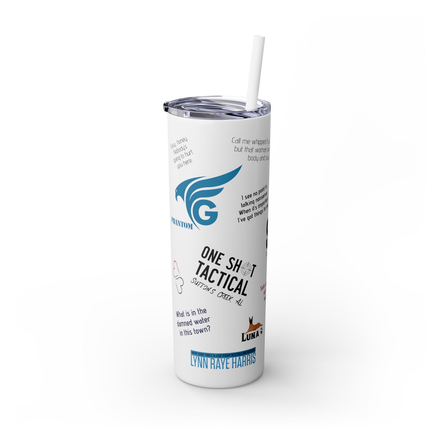 SETH Skinny Tumbler with Straw, 20oz