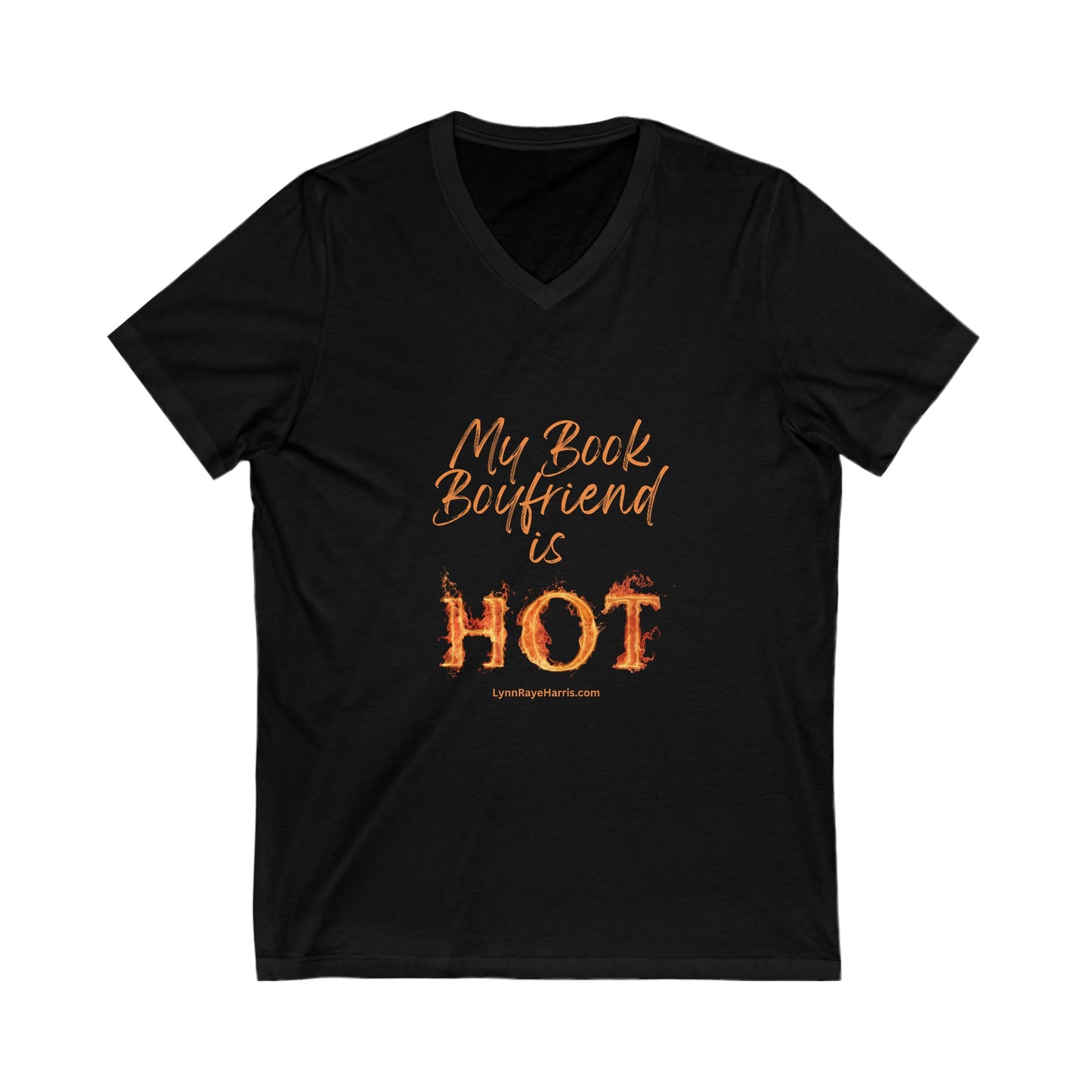 Book Boyfriend Unisex Jersey Short Sleeve V-Neck Tee