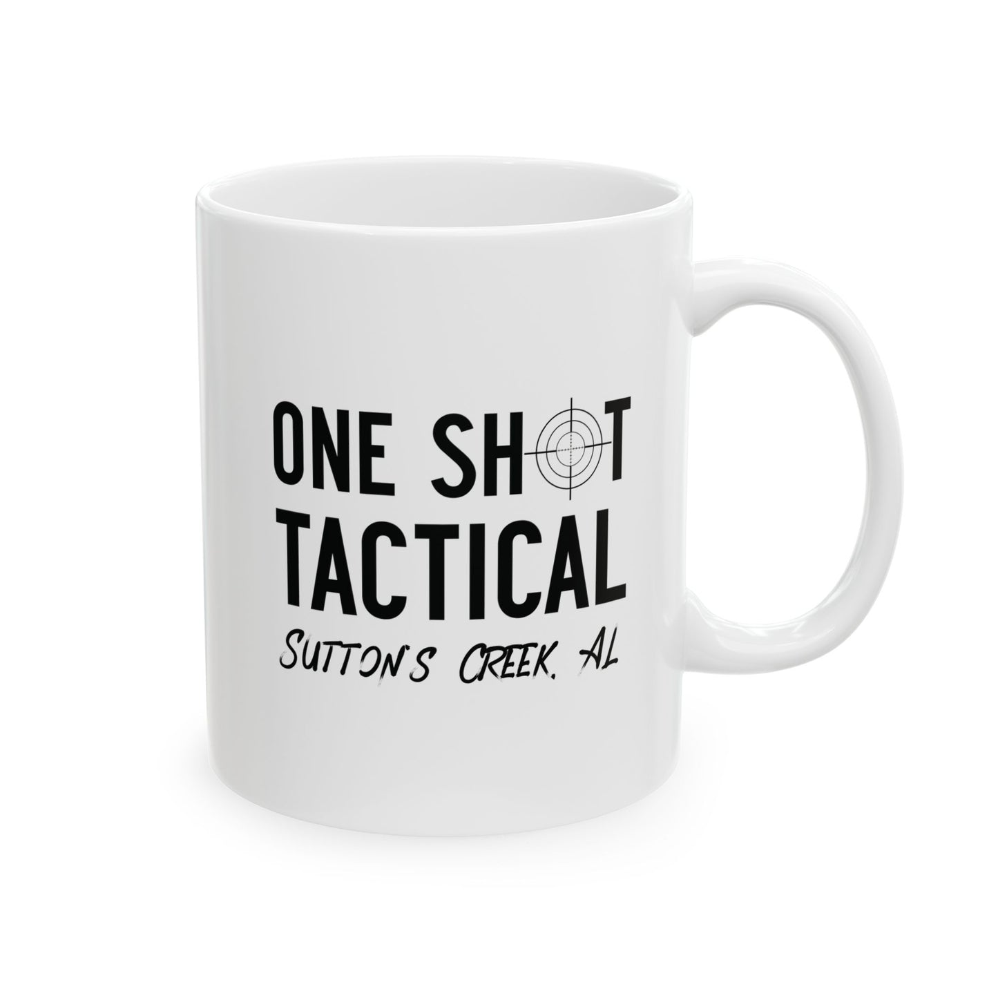 One Shot Tactical Ceramic Mug, (11oz, 15oz)