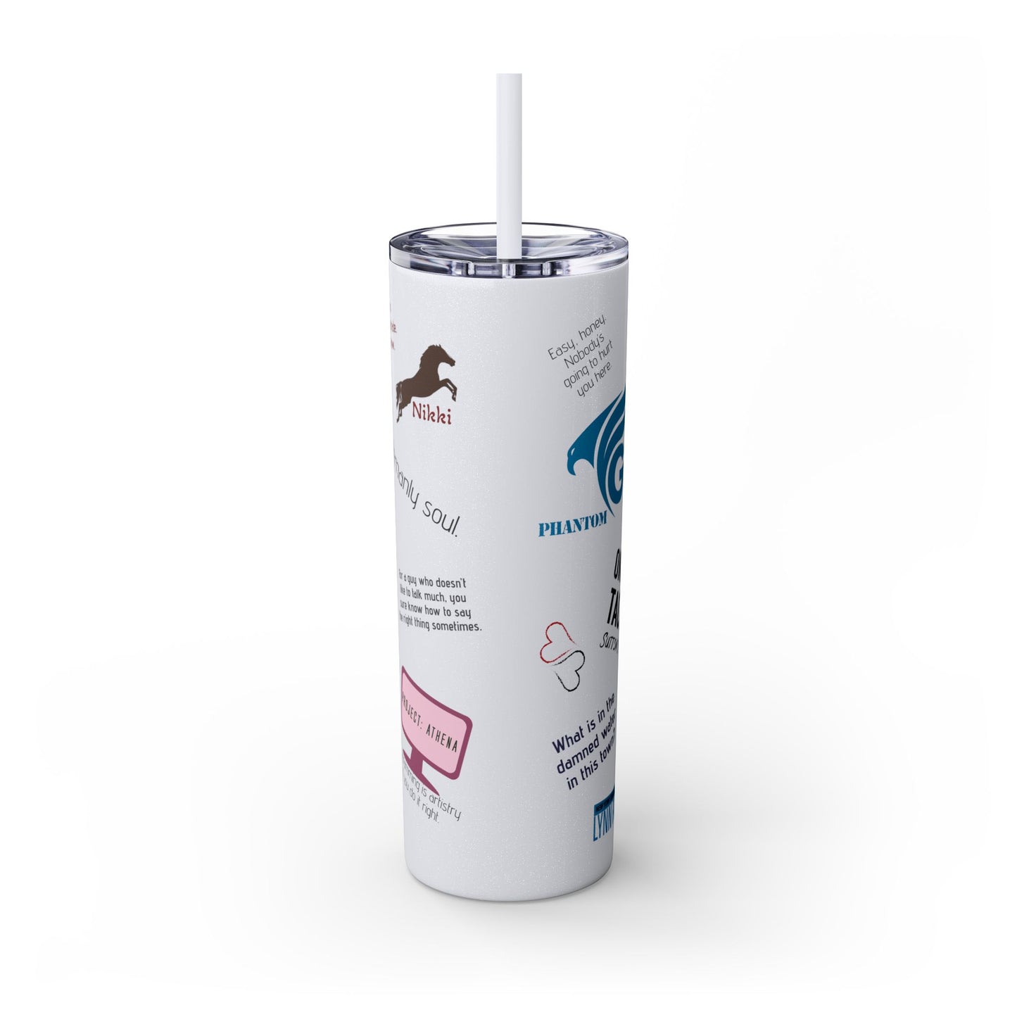 SETH Skinny Tumbler with Straw, 20oz