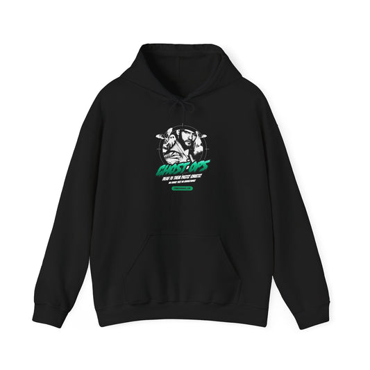 Ghost Ops Spooky Season Hooded Sweatshirt (Green Lettering)