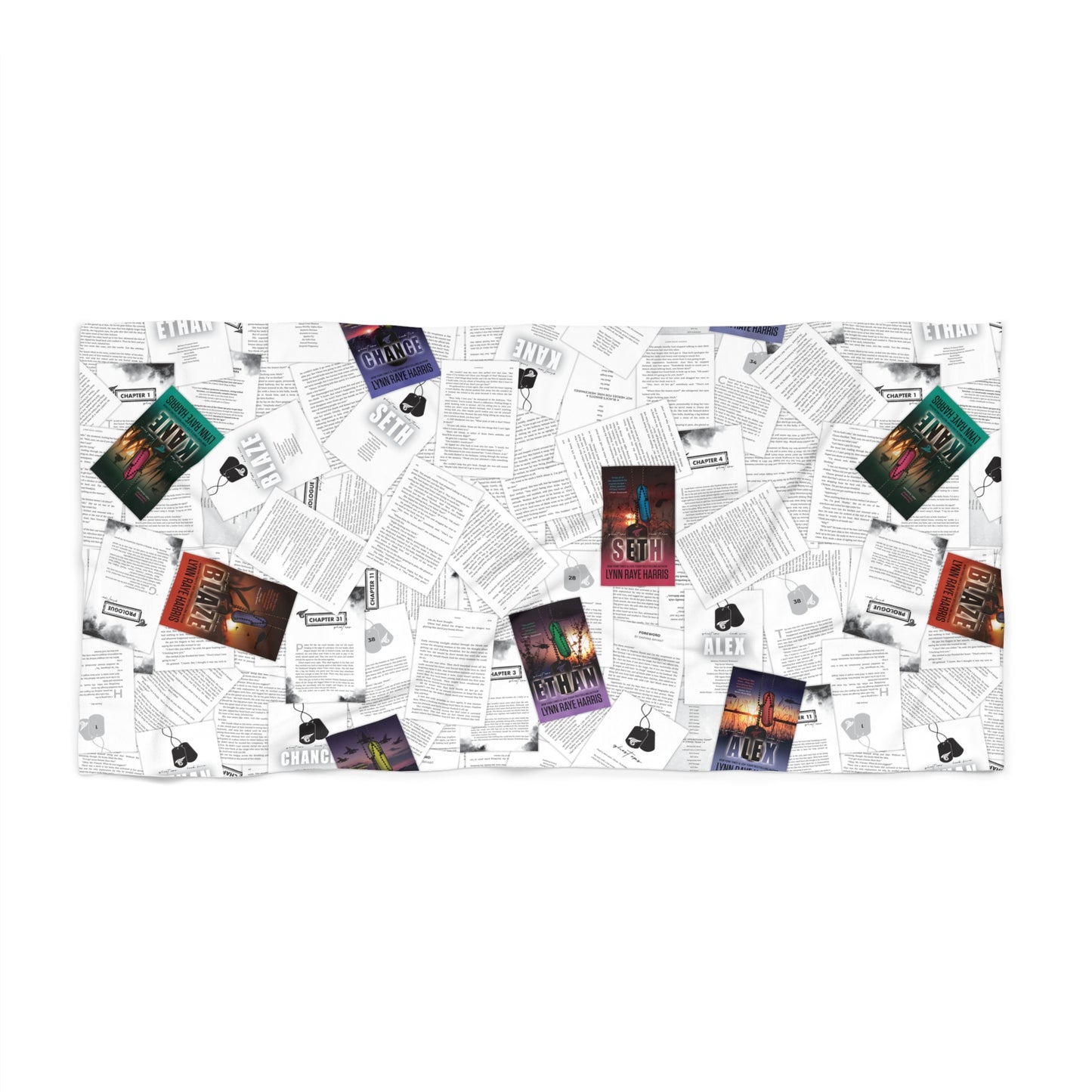 Ghost Ops Book Pages Beach Towel