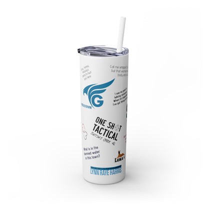 SETH Skinny Tumbler with Straw, 20oz