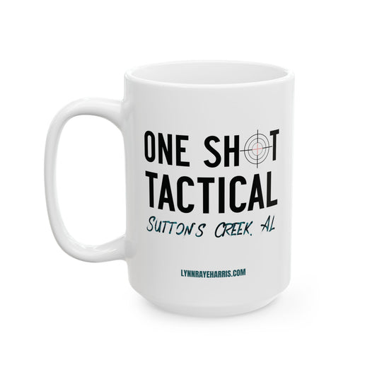 One Shot Tactical Logo and Names Mug